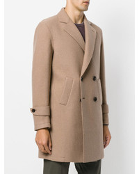 Светло-коричневое длинное пальто от Eleventy