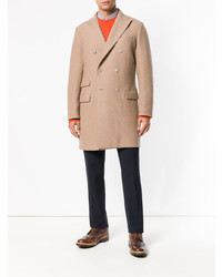 Светло-коричневое длинное пальто от Eleventy
