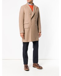 Светло-коричневое длинное пальто от Eleventy