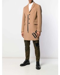 Светло-коричневое длинное пальто от DSQUARED2
