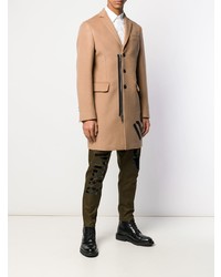 Светло-коричневое длинное пальто от DSQUARED2