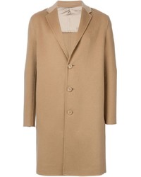 Светло-коричневое длинное пальто от Emporio Armani