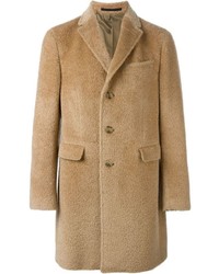 Светло-коричневое длинное пальто от Ermenegildo Zegna