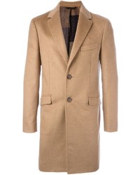 Светло-коричневое длинное пальто от Etro