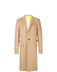 Светло-коричневое длинное пальто от Helmut Lang