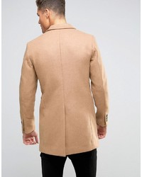 Светло-коричневое длинное пальто от Selected