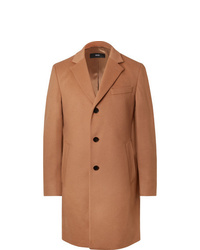 Светло-коричневое длинное пальто от Hugo Boss