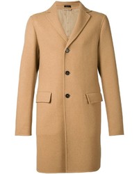Светло-коричневое длинное пальто от Jil Sander