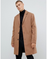 Светло-коричневое длинное пальто от KIOMI