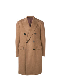 Светло-коричневое длинное пальто от Lardini