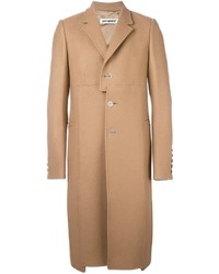 Светло-коричневое длинное пальто от Off-White
