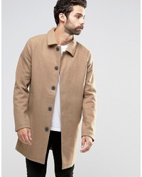 Светло-коричневое длинное пальто от ONLY & SONS