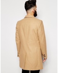 Светло-коричневое длинное пальто от Farah