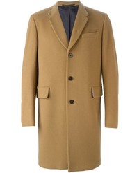 Светло-коричневое длинное пальто от Paul Smith