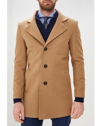 Светло-коричневое длинное пальто от Sainy