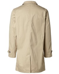 Светло-коричневое длинное пальто от Selected