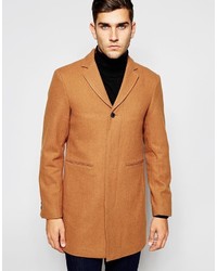 Светло-коричневое длинное пальто от Selected