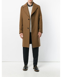 Светло-коричневое длинное пальто от Lanvin
