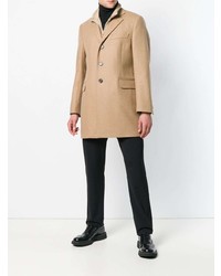 Светло-коричневое длинное пальто от Fay