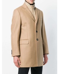 Светло-коричневое длинное пальто от Fay