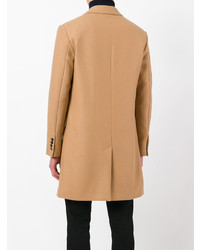Светло-коричневое длинное пальто от AMI Alexandre Mattiussi