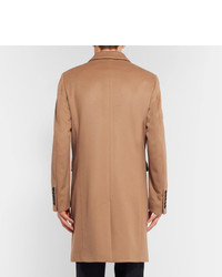 Светло-коричневое длинное пальто от Burberry