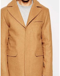 Светло-коричневое длинное пальто от Esprit