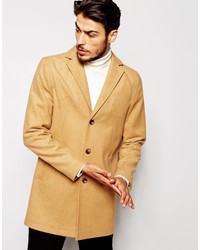 Светло-коричневое длинное пальто