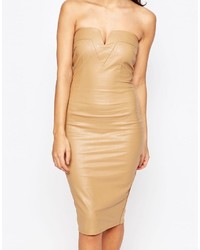 Светло-коричневое облегающее платье от AX Paris