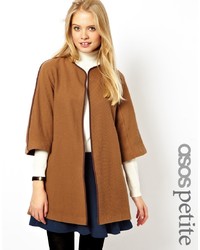 Светло-коричневое пальто-накидка от Asos Petite