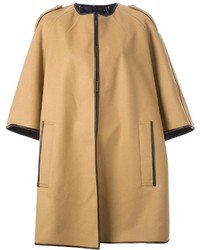 Светло-коричневое пальто-накидка от Burberry