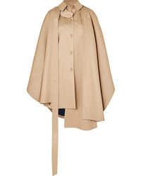 Светло-коричневое пальто-накидка от Loewe