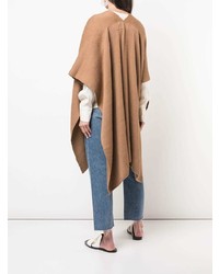 Светло-коричневое пальто-накидка от Voz