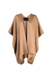Светло-коричневое пальто-накидка от Voz