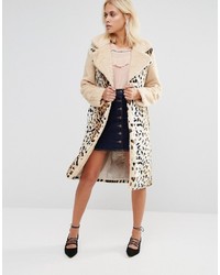 Женское светло-коричневое пальто с принтом от Glamorous