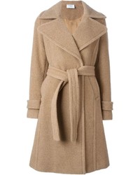 Женское светло-коричневое пальто от Akris