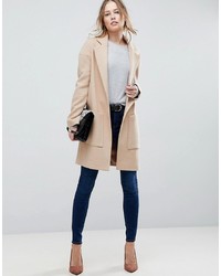 Женское светло-коричневое пальто от ASOS DESIGN