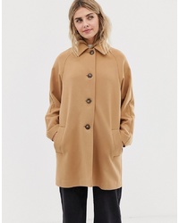 Женское светло-коричневое пальто от ASOS DESIGN
