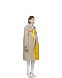 Женское светло-коричневое пальто от Miu Miu