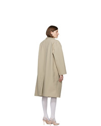 Женское светло-коричневое пальто от Miu Miu