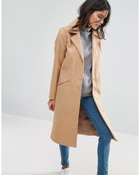 Женское светло-коричневое пальто от Brave Soul