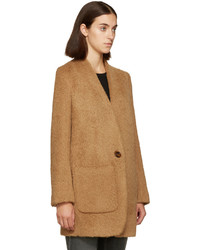 Женское светло-коричневое пальто от Helmut Lang