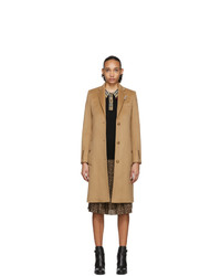 Женское светло-коричневое пальто от Burberry