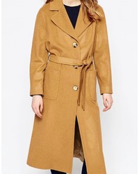 Женское светло-коричневое пальто от Helene Berman