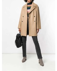 Женское светло-коричневое пальто от Fay