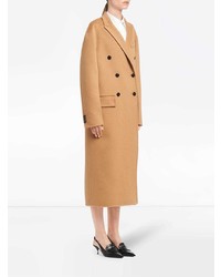 Женское светло-коричневое пальто от Prada