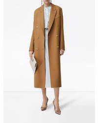 Женское светло-коричневое пальто от Burberry