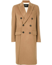 Женское светло-коричневое пальто от Dsquared2
