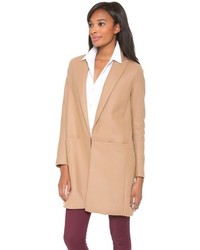 Женское светло-коричневое пальто от Theory