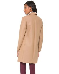Женское светло-коричневое пальто от Theory